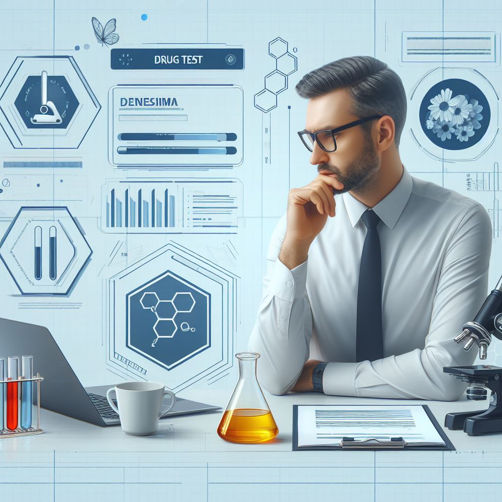 An informative banner depicting various aspects of drug testing, including imagery of test kits and clear, bold text highlighting the importance of accurate and reliable drug screening